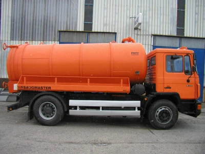 Będzin — Pojazd asenizacyjny Typ:MAN 18-222 Rok produkcji: 1995 Zabudowa: Haller