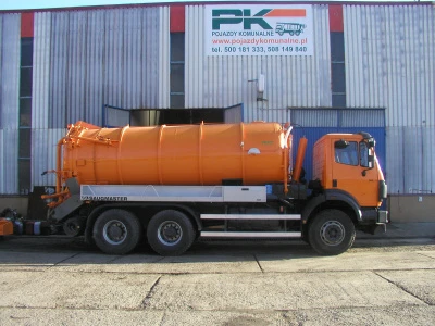 Jasło — Pojazd asenizacyjny z mała pompą wodną Typ:MB2631 Rok produkcji: 1995 Zabudowa:Kroll